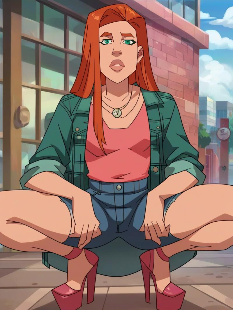 11865-918116551-3340-_lora_Atomic_EvaV2_1_ a_e, 1girl, ginger long hair, green eyes, pink lips,    looking at viewer, squatting, front view, spreadin.png